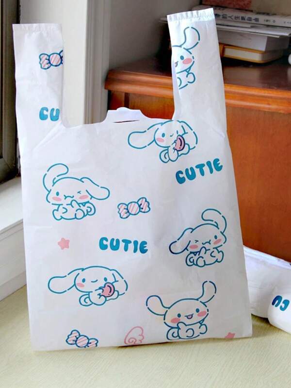 Sanrio 1 pieza Papelera de escritorio mini - 10 piezas/50 piezas Bolsas de basura, Caja de almacenamiento de escritorio, Bolsas de plástico, Bolso de mujer, Bolsa de regalo, Bolsa de almacenamiento, Bolsa de basura doméstica, Bolso de dibujos animados, Papelera de escritorio con tapa desmontable, Portaplumas, Adecuado para oficina/cocina/mesa de café/decoración de habitación, Para útiles escolares, De vuelta a la escuela