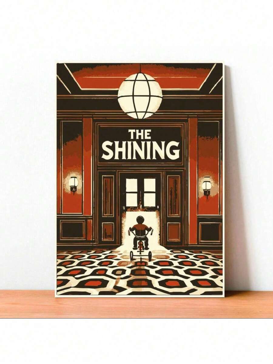 Áp phích The Shining, Nghệ thuật treo tường Stephen King, Bản in phim Kubrick, Bìa sách kinh dị, Minh họa cổ điển, Áp phích và bản in tranh vải trang trí nhà đáng sợ, Hình ảnh nghệ thuật treo tường để trang trí phòng khách, Khung tùy chọn, Nghệ thuật treo tường có khung - Nhiều màu - Xem 1