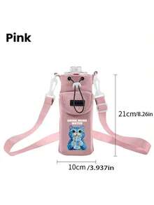 `1PC Nylon Water Bottle Carrier With Adjustable Shoulder Strap, Insulated Outdoor Hiking Camping Travel Accessory With Zippered Pocket - Multicolor - View 24