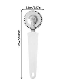 1pc Plastic Handle Embossing Rolling Pin Multi-Function Stainless Steel Pastry Roller, Suitable For Pies, Dumplings And Cookies, Essential Kitchen Tool, Pasta Roller, Kitchen Accessory, Mother's Day Gift