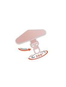 2pcs Rotatable Stainless Steel Phone Clip With Ultra-Thin Metal Pad & Secure Lanyard, Multi-Pack - Mobile Phone Holder Accessory With 360° Swivel