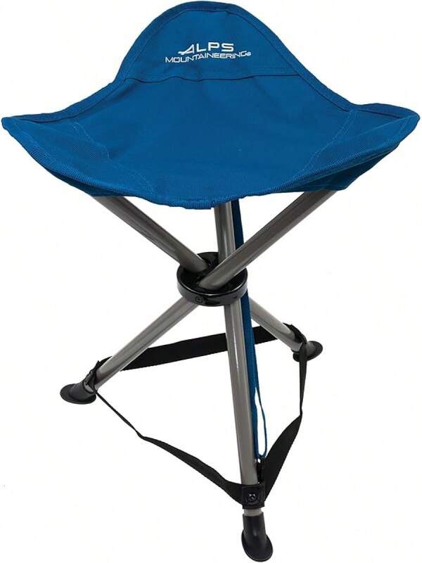 CRUTALPS Mountaineering Tri-Leg Stool - Gray/Ocean, New
