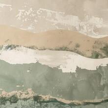 Wabi Sabi 抽象墙面艺术海报（两套）、绿色墙面艺术、米绿色抽象艺术、中性艺术、极简主义现代平静装饰、双抽象大地色调艺术印刷品（无框）