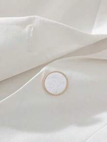 Women's Solid Color Woven Blazer Jacket, For Daily Wear, Birthday Party, Formal Dinner, Travel, Spring & Autumn - White - View 4