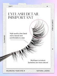 5 Pairs Manga Cat Eye False Eyelashes, Soft Fluffy | Transparent Stem, Beginner Friendly Cosplay & Doll Look, Daily Makeup Strip Lashes,Lashes,Eyelashes,Fake Lashes - Spiky Manga Lashes - View 2