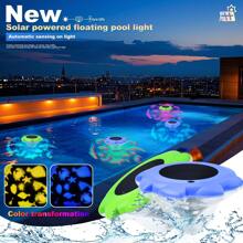 Luces flotantes solares para piscina, luces flotantes RGB que cambian de color para piscina, luces solares LED flotantes a prueba de agua IP68 que pueden colgarse, adecuadas para piscinas de verano, jacuzzis, bodas, caminos y decoraciones de fiestas.