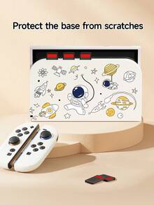 Cubierta protectora reemplazable para el dock de la NS2 Gen, diseñada con motivo de astronauta espacial, compatible con el nuevo dock de Switch 2 (2025), en colores rosa/blanco/morado/negro, set de accesorios para dock de carcasa rígida, almacena tarjetas de juego, resistente a arañazos y suciedad, ajuste ceñido, fácil instalación, fabricado en material ABS - Multicolor - Ver 6