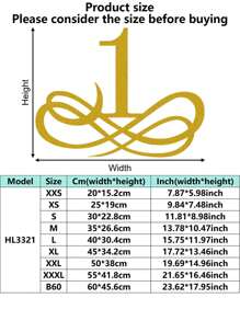 1PC Rustproof Wrought Iron Wall Art - European Vintage Baroque Golden Decorative Painting Artistic Letter Wall Mura Room Decor Bedroom Decor Home Decor Wall Decor