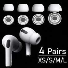 1-4 Pairs Silicone Earphone Tip Compatible With Apple Pro 1 2 Anti-Slip Replacement Earbuds Ear Accessories Soft Silicone Earplugs