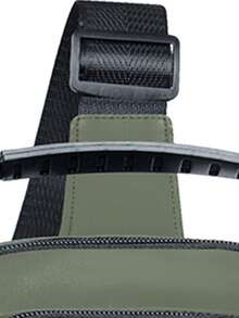 防水男士胸包防盗单肩包斜挎包USB充电腰包户外运动单肩包黑色