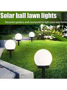 3 Stück Solar-Kugelleuchten für den Weg, 3 LED Outdoor wasserdichte dekorative Solar-Kugelleuchten für Garten, Rasen, Gehweg, Outdoor Halloween Dekoration, Outdoor Weihnachtsdekoration