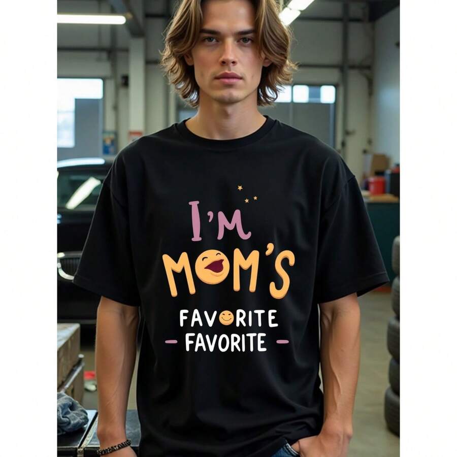 Polo deportivo vendido caliente, camisas de ejercicio para hombres, camisetas favoritas de mamá: camisetas divertidas y emotivas, camisas negras, ropa de golf para hombres - Negro - Ver 1