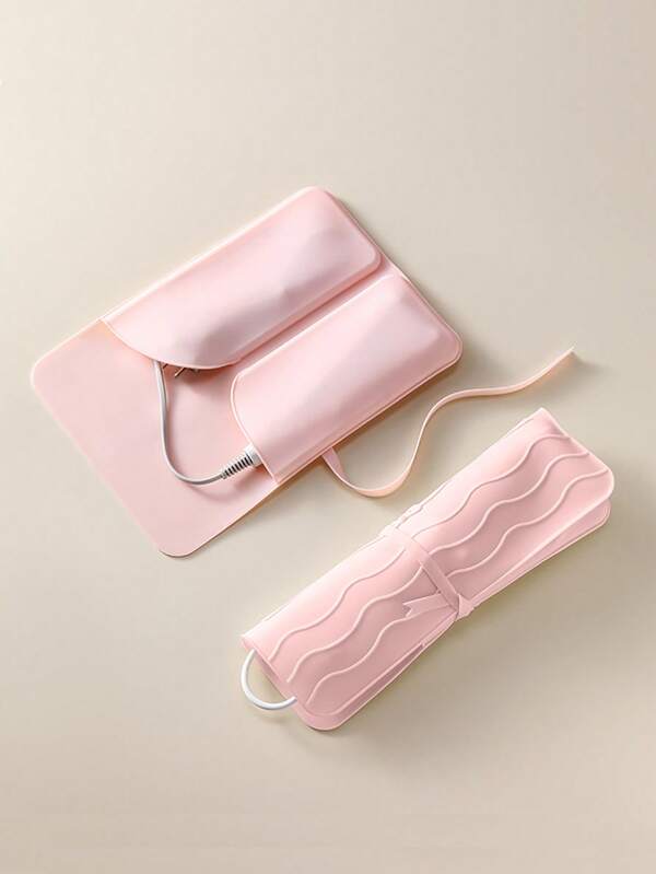 1pc Heat-Resistant Bag Curling Iron Storage Bag, Silicone Heat-Insulating Pad Storage Bag Curling Iron Heat-Insulating Pad Splint Heat-Insulating And Anti-Ironing Storage Bag Travel Portable Silicone Curling Iron Storage Bag Heat-Insulating Bag Curling Iron Storage Bag Protective Cover, Suitable For Hair Straightener, Curling Iron And Perm Toolstravel Essentials Vacation Summer Holiday Back To School School Stuff Bag For School Travel Bag For Women Makeup Bag For Travel