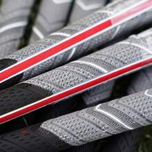 10 piezas de mangos de palos de golf multicolor - estándar y de tamaño medio, con mayor control y comodidad gracias al hilo de cáñamo, material de goma para todo tipo de clima - Negro - Ver 2