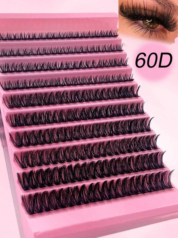 200 pestañas de visón de 8-16 mm de largo, rizadas a 0.07 mm de grosor, en varios diseños (C y D), 200 mechones en 10 filas, resistentes al agua, ligeras, con efecto 3D, para un maquillaje diario desde un look natural hasta dramático, portátiles para uso diario u ocasiones