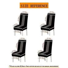 1/4/5/6/7件时尚简约欧美风印花椅套/椅套套装,适用于室内家居餐厅、酒店现代日常装饰。桌布适用于方桌,弹力椅套可水洗 - YT-095 - 查看 16