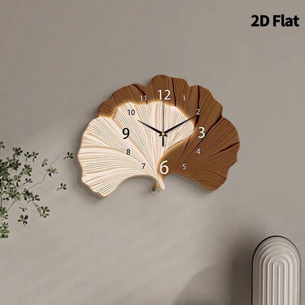 1PC Płaski 2D Skandynawski Zegar Ścienny Cichy Ruch Bezramkowy Nowoczesny Design Ultra-cienki Nordycki Styl Wystrój Domu Do Salonu Sypialni Kawiarni Biura - Bezszumowy Smukły Zasilany Baterią Minimalistyczny Współczesny Zegarek Artystyczny