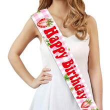 New Birthday Party Decorations Shoulder Straps, Cute Cherry & Strawberry Shoulder Straps For Birthday Party Costume, Photo Props
