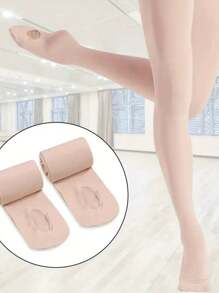 1 szt. rajstopy baletowe/do tańca dla dzieci, cieliste profesjonalne pończochy baletowe, perforowane legginsy do badań dla dorosłych, kryjące rajstopy