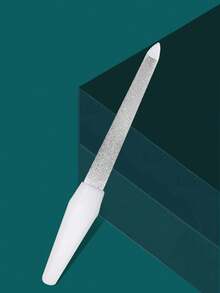 3Pcs/Set White Sanding Nail File Double Sided Washable Manicure Pedicure Thick Toenail Fingernails Buffer Metal Nail Files Emery Board For Home And Professional Use - Multicolor - View 6