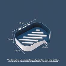 2pcs/1pc Wall-Mounted Soap Bar. Household Bathroom Storage Rack With Drainage. Household Soap Bar, No Need To Drill Holes, With A Drain Rack. High-End New Soap Stand In The Bathroom. Double-Layer Storage Rack In The Bathroom. Back To School