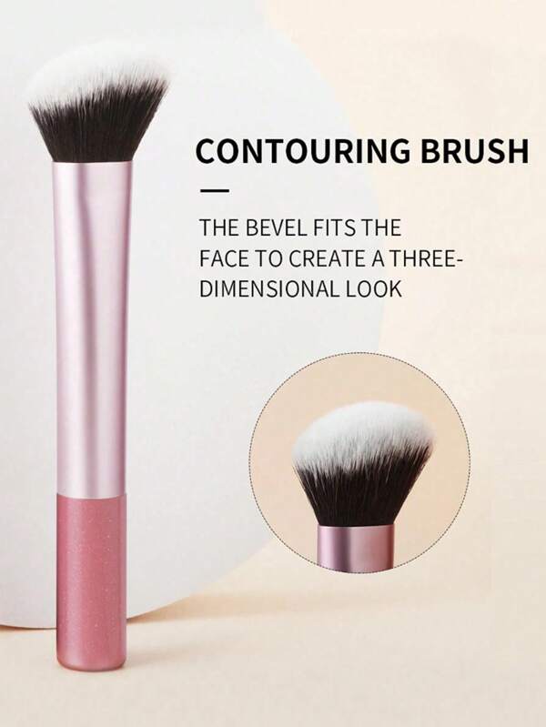 1 Stück Rouge Pinsel, geeignet zum Auftragen von Rouge, Konturierung und Highlighting auf Wangen, Stirn, Kinn und Nase, funktioniert für Puder-, Flüssig- und Crememakeup
