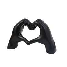 1pc Love Hand Gesture Decoration, Heart Finger Sculpture Modern Art Figurine Personalized Hand Decor, Creative Wedding Table Centerpiece, Valentine Or New Year Gift