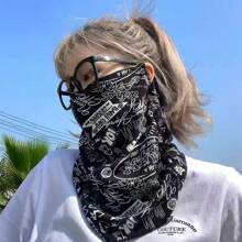 Lightweight Breathable Ice Silk Sun Protection Face Mask, Outdoor Neck Gaiter With Ear Loops, Unisex