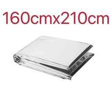 Kit de tienda de supervivencia para 2 personas, tienda de tubo de mylar, saco de dormir, impermeable, manta SOS para exteriores, reutilizable - Plateado - Ver 8