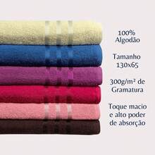 Kit Of 2 Soft Terry Bath Towels 65x130cm 100% Cotton - 黑色 - 查看 3