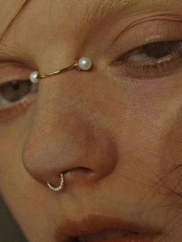 Fake Nose Ring For Women Faux Septum Nose Ring Dainty CZ Nose Cuffs Ring Jewelry Party Prom Gifts For Friends