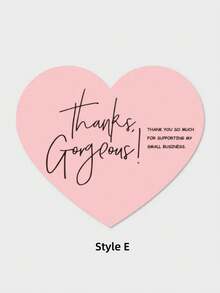 50pcs New Elegant Heart Thank You Labels -"Thank You For Supporting My Small Business" Thank You Cards - Arts & Crafts Supplies ﻿ ﻿ ﻿ - Many - View 11