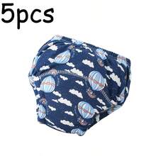 6 chiếc quần tập đi vệ sinh cho trẻ sơ sinh/trẻ mới biết đi có thể tái sử dụng, quần lót tã vải thoáng khí có thể giặt được - Nhiều màu - Xem 20