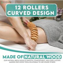 Copa de masaje de terapia de madera - Masajeador de maderoterapia para esculpir el Body, liberar la fascia y el drenaje linfático - Masaje de ventosas de madera - La maderoterapia ayuda a reducir la apariencia de la celulitis - Kit 6 en 1 - Ver 2