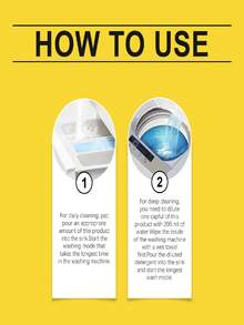 Washing Machine Cleaner, Daily Household Care Cleaning Maintenance, Washing Machine Drum Stain Remover & Descaler, Fresh Odor Removal, Non-Corrosive To Metal & Plastic, Non-Phosphate, Non-Damaging To Washing Machine & Clothes, 99.9% Disinfection Rate, Truly Caring For Family Health, Eliminating Bacteria And Mold - Multicolor - View 4