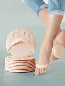 1/2/5 Paar Damen Anti-Blasen Halbe-Handfläche Fünf-Zehen Socken, Halbgrößen Pads für atmungsaktive High Heels, unsichtbare Vorderfuß Socken mit geteilten Zehen für High Heels, rutschfest, schweißabsorbierend, atmungsaktiv und belüftet, inklusive weicher Pads für High Heels, ergonomisches Design für höchsten Komfort