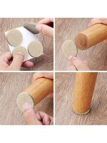 30/48 Stück Set rutschfeste Tisch- und Stuhlgleiter, beige, verschleißfest, Geräuschminderung, Schutzgleiter für Möbel, braune Möbelgleiter (Das Produkt hat nach dem Anbringen eine rutschfeste Funktion, vermeiden Sie es, den Hocker zu stark zu ziehen, um Beschädigungen am Boden zu vermeiden)