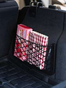 2Pcs ABS Plastic Frame Car Storage Net Bag Phone Car Mesh Net Holder RV Storage Boat Cargo Pocket Organizer Framed Mesh Pocket With Screws For Auto RV - Multicolor - View 3