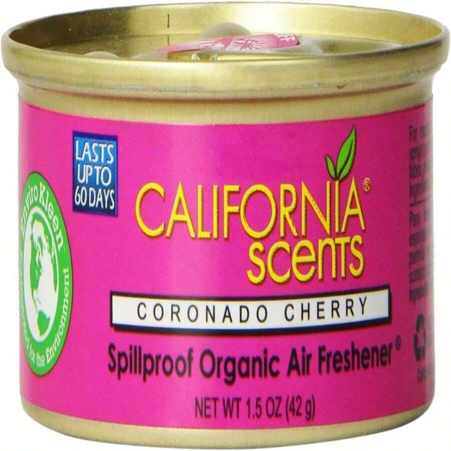 California Scents Spillproof Organic Air Freshener, Coronado Cherry, 1.5 Ounce Canister (Pack Of 4) - White - View 1