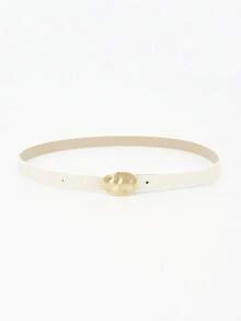 1 Stück asymmetrischer Schnallengürtel für Damen, neues Design in Schwarz und Burgunderrot mit Krokodillederprägung, modischer, vielseitiger Freizeitgürtel für Jeans, Kleider, geeignet für den täglichen Gebrauch - Verschiedenfarbig - Übersicht 8