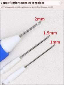 1 قطعة/2 قطعة/4 قطع إبرة تطريز DIY قابلة للضبط الطول مع 3 أطوال مختلفة لرؤوس الإبر