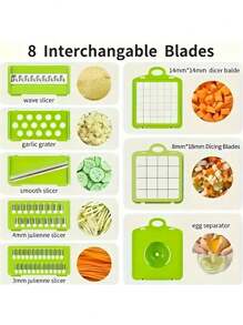 Picadora de verduras, rebanadora de frutas multifunción, rallador manual de alimentos, rebanadora de verduras, picadora de cebolla, rallador de papas para el hogar, utensilios de cocina, artículo esencial para dormitorio, suministros de cocina