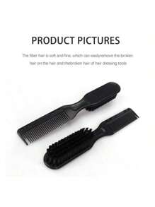Peigne multifonctionnel pour hommes, brosse à cheveux pour hommes, outils et accessoires capillaires pour hommes, peigne convenant aux hommes. Une brosse à double usage pour la coiffure et la mise en forme de la barbe, avec un design de peigne et de brosse. Un peigne à double usage pour coiffer les cheveux naturels et les sourcils. Outils capillaires, produits capillaires et accessoires pour les essentiels de voyage de salon de coiffure. Outil de mise en forme de la barbe pour hommes, peigne à texture de brosse, outil de coupe de cheveux, peut prendre soin de la barbe et peigner les cheveux