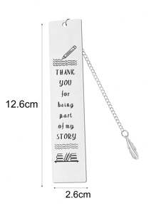 1pc New Book Design Stainless Steel Bookmark, Suitable As Teacher's Day, Graduation Season Gift For Teachers And Students Bag Charms Car Accessories Friend Sister Gift Ideas