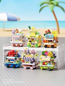 Creative DIY Miniature Food Car Street View Building Blocks Set Simulated Store Micro Particle Brick Games Assembly Toys Christmas Gifts/Birthday Gifts/New Year Gifts - K502-507 - View 1