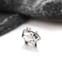 1 pieza Único y sencillo Colgante de cerdo de plata de ley 925 DIY como regalo de joyería fina para mujeres