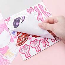 1pc Makeup Change Sticker Book For Kids Girls, 3-6 Years Old, Beauty Princess Dress-Up Sticker Puzzle Game - Multicolor - View 3