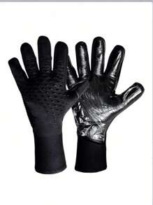 1 par de guantes de portero de fútbol, guantes protectores de dedos para partido de fútbol, antideslizantes, transpirables, suaves y resistentes al desgaste para entrenamiento