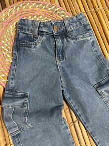 WOMEN'S WIDE LEG CARGO PANTS FOR CHILDREN ON - Multicolor - View 10