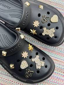 Chinelo babucha de salto alto 100% EVA com pingente aleatórios - Bonito e Confortáveis sem odor